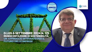 Emanuele Pisati  DLgs 6 settembre 2024 n 125  Rendicontazione di sostenibilità [upl. by Scully]