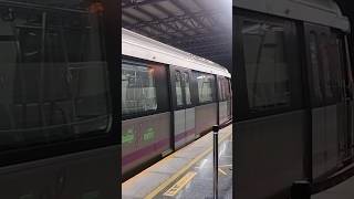 Bengaluru metro train entering Whitefield station trains vandebharatexpresstrain railway metro [upl. by Lubet]