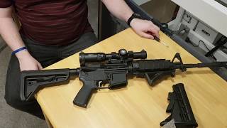 HOW TO remove the Standard Stock and Install Magpul MOE SL Stock on M4AR15 Rifle [upl. by Ailefo]