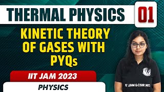 Kinetic Theory of Gases with PYQs Part 1  Thermal Physics 01  Physics  IIT JAM 2023 [upl. by Charmian]