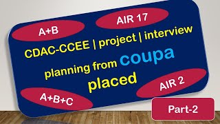 cdac ccee preparation strategy from coupa placed part2 [upl. by Ojybbob510]