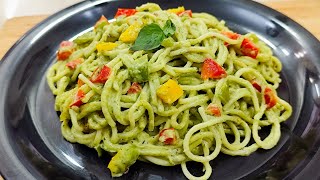 मेघी नूडल्स सब भूल जाओगे जब बनाएंगे ये Spaghetti Pesto Pasta  Easiest Spaghetti Pasta Recipe [upl. by Ahsinuq]