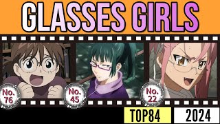 TOP84 Best Anime Girls with Glasses of All Time 2024 edition [upl. by Arais]