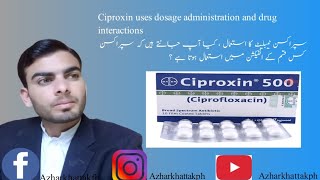 ciproxin 500mg and 250mg uses ciprofloxacin uses [upl. by Neliac]