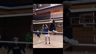 Bro had a sharp angle with his swing and vertical volleyball vertical angle spike [upl. by Larred]