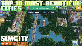 Top 10 most beautiful cities in SimCity BuildIt Part 6 [upl. by Ahsiekin144]