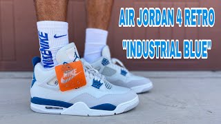 AIR JORDAN 4 RETRO quotINDUSTRIAL BLUEquot 2024 REVIEW amp ON FEET MAN WHAT A PAIR THE LONG WAIT IS OVER [upl. by Thekla]