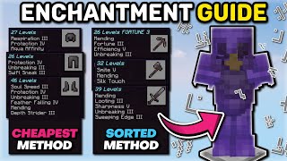 Minecraft Enchanting Guide  Lowest Cost All Items [upl. by Enerol971]