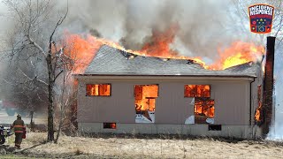 House burn in Racine County on March 28 2021 [upl. by Dyun]