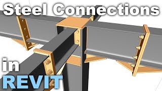 Steel Structures and Connections in Revit Tutorial [upl. by Marice]