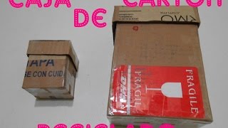 Cómo hacer una caja de cartón reciclado [upl. by Airdnalahs]