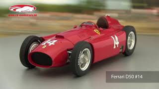 ckmodelcarsvideo Peter Collins Ferrari D50 14 Winner Frankreich GP Formel 1 1956 CMC [upl. by Rennob]