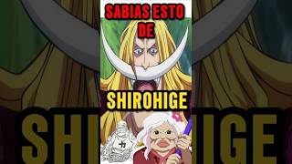 SABIAS ESTO DE SHIROHIGE onepiece barbablanca hijosdeshirohige anime luffy [upl. by Lleze]