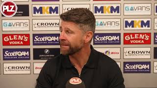 Stephen Robinson urges his side to look ahead to next weeks challenge against Kilmarnock [upl. by Petronia]