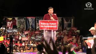 Full speech Rodrigo Duterte at proclamation rally [upl. by Aloap69]