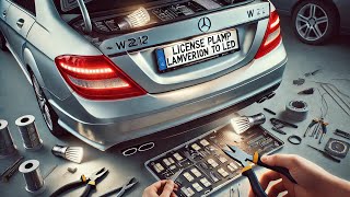 Mercedes W212  License Plate Lamp Conversion to LED [upl. by Seavir]