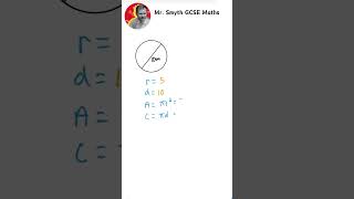 GCSE Matha  Area and Circumference of Circles areaofcircle circumference circles circlearea [upl. by Refanej]