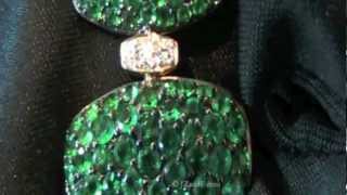 de Grisogono Bague Zuccero Emerald Diamond Rotating Pendant in 18K Yellow Gold [upl. by Dnomyad80]