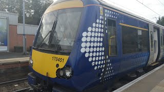 Falkrik gramhston to linlithgow on a class 170 Sunday service [upl. by Ythomit]