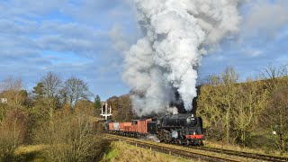 9F 92134 Photo Charter  Late November Steam on the North Yorkshire Moors Railway  28th Nov 2023 [upl. by Annawyt]