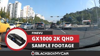 FineVu GX1000 2K QHD Dash Cam  Sample Footage  BlackboxMyCar [upl. by Nodnol]