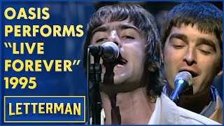 Oasis  quotLive Foreverquot 1995  Live On Letterman [upl. by Gar]