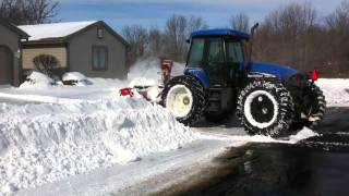 Bi directional New Holland tractor with Pronovost PXPL snow blower [upl. by Virginia551]