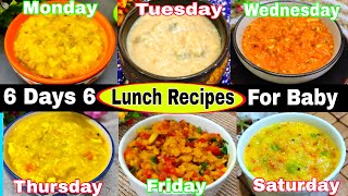 6 Days 6 Lunch Recipes For Baby 15 Years  Baby Food Recipes For 15 Y  Healthy Food Bites [upl. by Cindee]