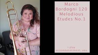 120 Melodious Etudes Bordogni No 1 Accompaniment [upl. by Dowling567]