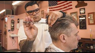 Relaxing Haircut in Orlando’s Most Charming Pink Barbershop 💈💕  Old Florida Style at Eleanor’s [upl. by Funk]