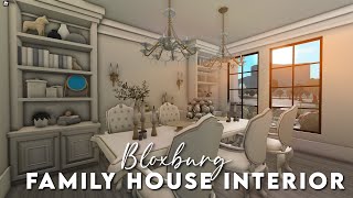 Bloxburg FAMILY HOUSE INTERIOR  Speedbuild [upl. by Evanne]