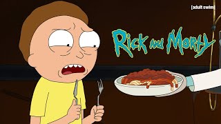 Ricks Sinister Secret to His Spaghetti  Rick and Morty  adult swim [upl. by Vories100]