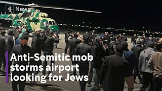 Anti Semitic mob storms airport in Russia’s Dagestan [upl. by Eimmak]