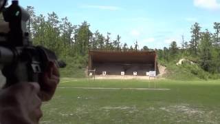 Shooting SemiAutomatic Assault Rifle AR15 Bushmaster 223 556mm [upl. by Reaht766]