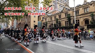 ANZAC DAY MARCH 2022 SYDNEY [upl. by Wait]