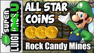 All Star Coins in Rock Candy Mines  New Super Luigi U 100 Guide Wii U Gameplay Guide [upl. by Ridglea94]