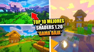 👉Top 10 mejores SHADERS para MINECRAFT Java 120  1201 Gama baja sin LAG [upl. by Uchida]