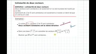 2de Introduction à la colinéarité de deux vecteurs [upl. by Marty998]