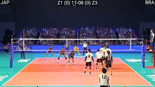 Volleyball  Japan  Brazil Amazing FULL Match [upl. by Solraced]