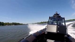 ASIS Police high speed boat  shock mitigating console [upl. by Eissolf]