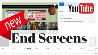 New Youtube End Screens  how to add them to new and existing videos [upl. by Susejedesoj]