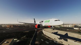 Flight Simulator 2020  Airbus A320neo  VIVA Hard landing en Torreon [upl. by Ynalem93]