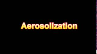 what is the definition of Aerosolization Medical Dictionary Online [upl. by Haiasi]