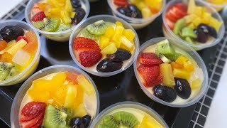 Puding Buah  Agaragar Buah  Fruit Pudding Dessert Selling Ideas [upl. by Adnuahsor]