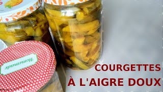 Courgettes à laigredoux pickles idéales pour écouler la production du potager [upl. by Dinerman]