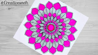 Colorful mandala art for beginners  step by step guide mandalaart [upl. by Hunger]