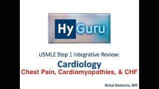 HyGuru USMLE Step 1 Cardiology  Chest Pain Cardiomyopathies amp CHF [upl. by Beverle810]