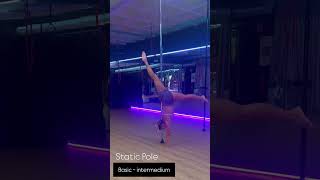 Static pole BASIC  open v  chair  handstand  split  side [upl. by Marinelli]