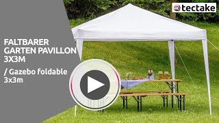 Produktvideo faltbarer Garten Pavillon 3x3m  tectake [upl. by Livesay505]