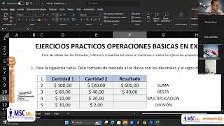 Ofimática de EXCEL para Dummies e Intermedios COMFENALCO PEC de la Gente  Sesión  3 [upl. by Hcab]